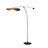 Modern Simple Black Arms Metal Arc Floor Light Lamp Image - 5