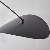 Modern Simple Black Arms Metal Arc Floor Light Lamp Image - 8