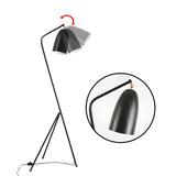 Modern Simple Black Cone and Tripod Metal Floor Lamp Image - 4