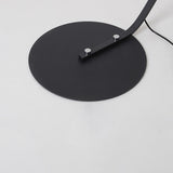 Modern Simple Black Metal Arced Linear Floor Light Image - 12