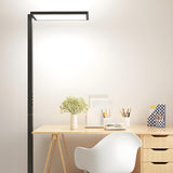 Modern Simple Black Rectangular LED Metal Floor Lamp Image - 1