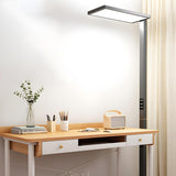 Modern Simple Black Rectangular LED Metal Floor Lamp Image - 11