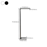 Modern Simple Black Rectangular LED Metal Floor Lamp #size