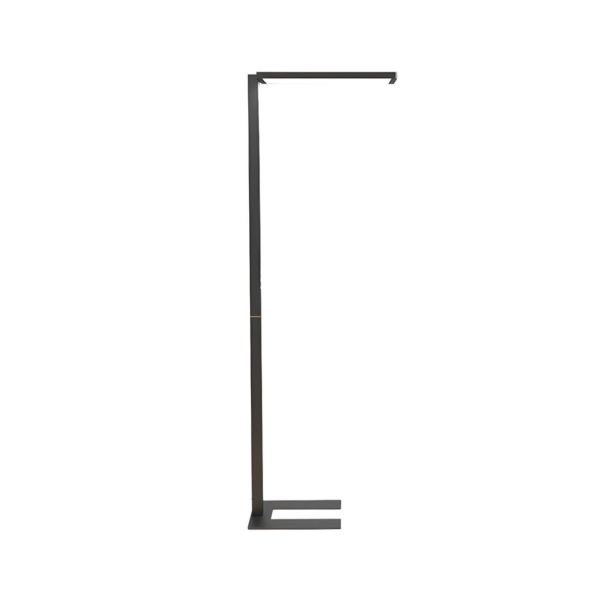 Modern Simple Black Rectangular LED Metal Floor Lamp Image - 7