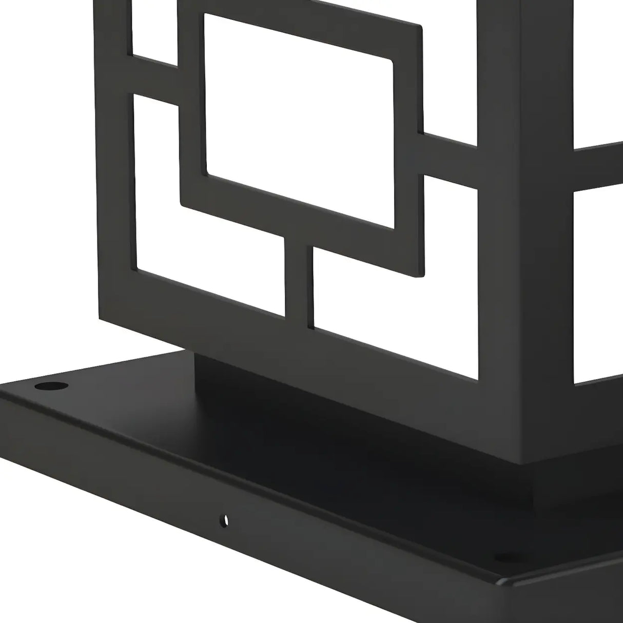 Modern Simple Black Solar Outdoor Square Pillar Lamp Image - 10