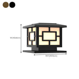 Modern Simple Black Solar Outdoor Square Pillar Lamp Image - 19