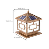 Modern Simple Black Solar Outdoor Square Pillar Lamp Image - 22