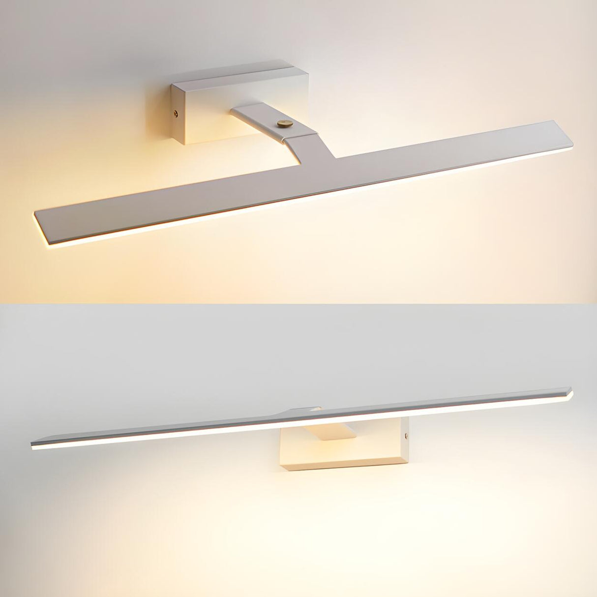 Modern Simple Black Strip LED Bathroom Vanity Light Image - 10