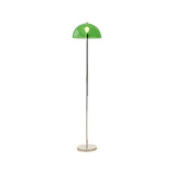 Modern Simple Blue Bowl Chrome Metal Floor Lamp Image - 11