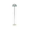 Modern Simple Blue Bowl Chrome Metal Floor Lamp Image - 12