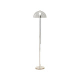 Modern Simple Blue Bowl Chrome Metal Floor Lamp Image - 13