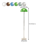 Modern Simple Blue Bowl Chrome Metal Floor Lamp #size