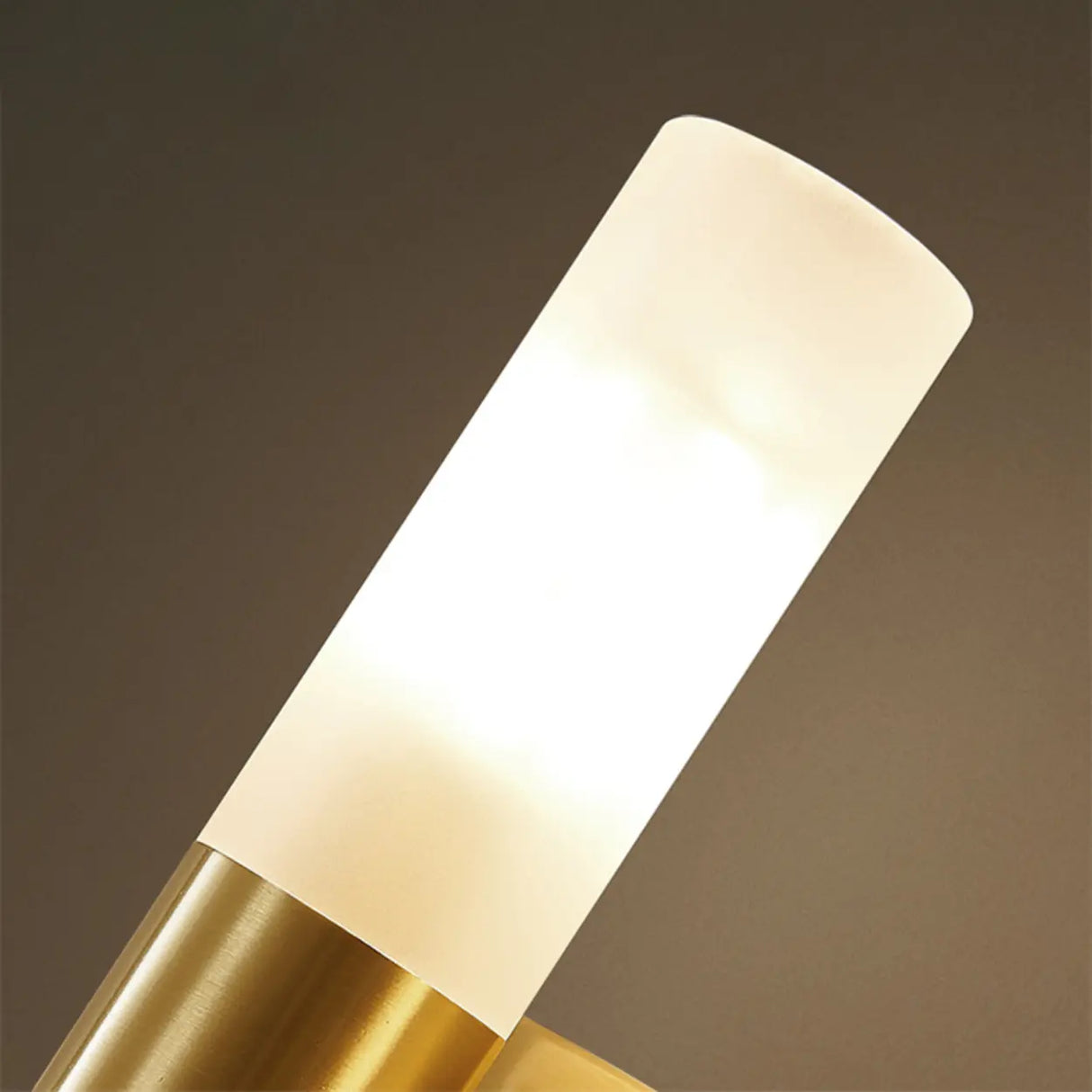 Modern Simple Brass Cylinder LED Metal Vanity Light Image - 10