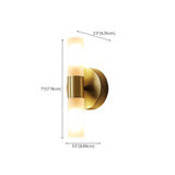 Modern Simple Brass Cylinder LED Metal Vanity Light Image - 13