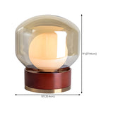 Modern Simple Bulb Shape Double Glass Shade Table Lamp Image - 14