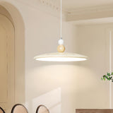 Modern Simple Ceramic Colorful Disc LED Pendant Light Image - 3