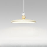 Modern Simple Ceramic Colorful Disc LED Pendant Light Image - 6