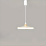 Modern Simple Ceramic Colorful Disc LED Pendant Light Image - 8