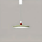 Modern Simple Ceramic Colorful Disc LED Pendant Light Image - 9