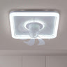 Modern Simple Clear 7 Blade Geometric Ceiling Fan Light Image - 5