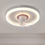 Modern Simple Clear 7 Blade Geometric Ceiling Fan Light Image - 7