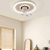 Modern Simple Clear 7 Blade Geometric Ceiling Fan Light Image - 8