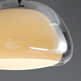 Modern Simple Clear Glass Drum Dining Room Pendant Light Image - 12