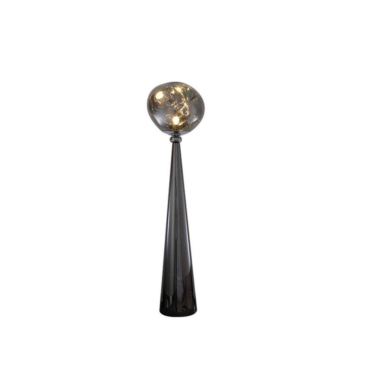 Modern Simple Column Sculptural Globe Floor Lamp Image - 11