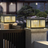 Modern Simple Cube Aluminum Outdoor Pillar Table Light Image - 10