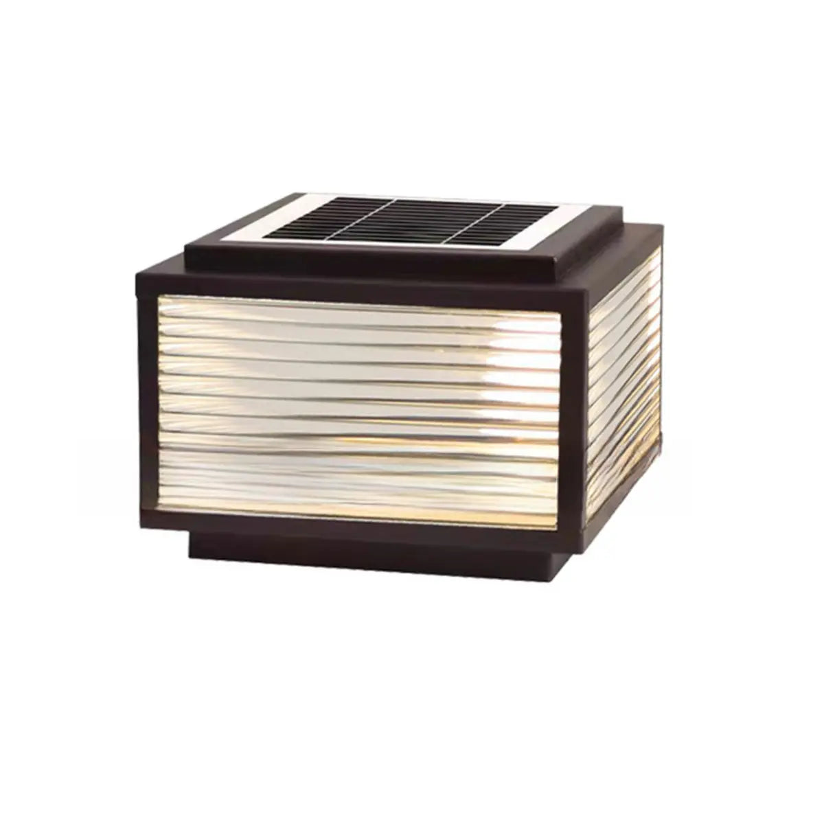 Modern Simple Cube Aluminum Outdoor Pillar Table Light Image - 5