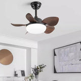 Modern Simple Flower 5 Blade Ceiling Fan with LED Light Image - 1