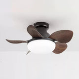 Modern Simple Flower 5 Blade Ceiling Fan with LED Light Image - 10