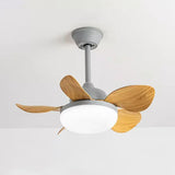 Modern Simple Flower 5 Blade Ceiling Fan with LED Light Image - 13