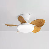 Modern Simple Flower 5 Blade Ceiling Fan with LED Light Image - 14