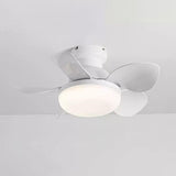 Modern Simple Flower 5 Blade Ceiling Fan with LED Light Image - 5