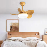 Modern Simple Flower 5 Blade Ceiling Fan with LED Light Image - 8