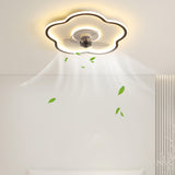 Modern Simple Flower Shaped Ceiling Fan with LED Light Image - 18