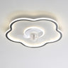 Modern Simple Flower Shaped Ceiling Fan with LED Light Image - 2