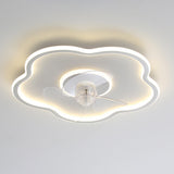 Modern Simple Flower Shaped Ceiling Fan with LED Light Image - 5