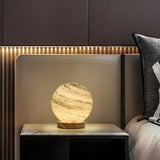 Modern Simple Globe Planet Style Glass Moon Table Lamp Image - 15