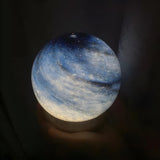 Modern Simple Globe Planet Style Glass Moon Table Lamp Image - 6