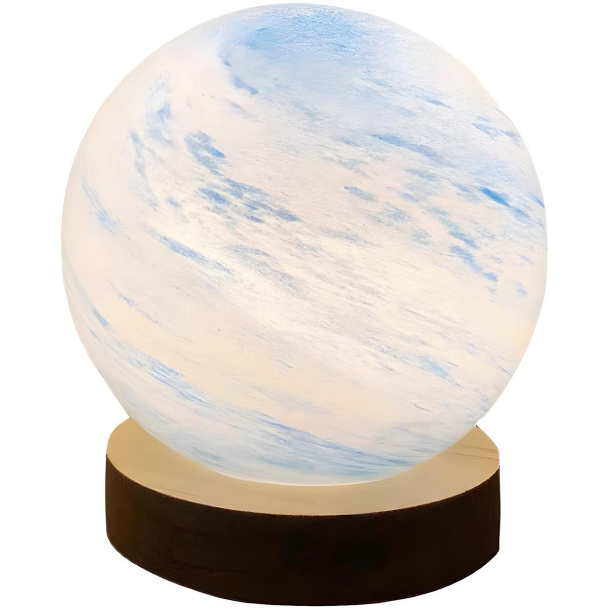 Modern Simple Globe Planet Style Glass Moon Table Lamp Image - 7