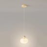 Modern Simple Globe White Pendant Light Bedroom Image - 6