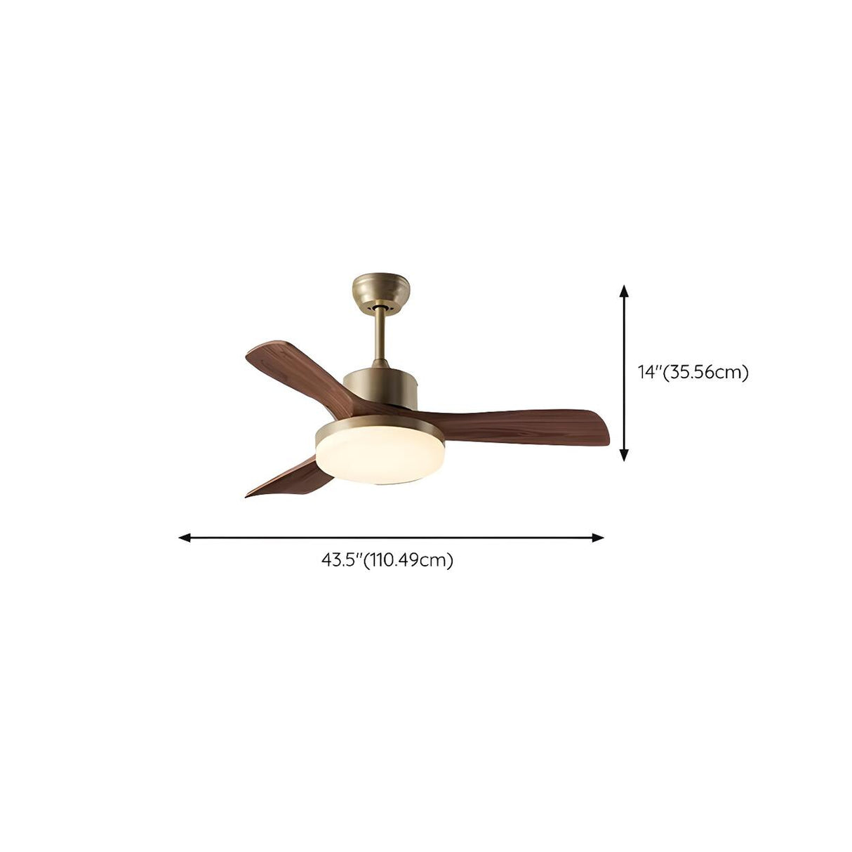 Modern Simple Industrial Ceiling Fan with LED Light 