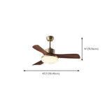 Modern Simple Industrial Ceiling Fan with LED Light #size