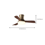 Modern Simple Industrial Ceiling Fan with LED Light Image - 14