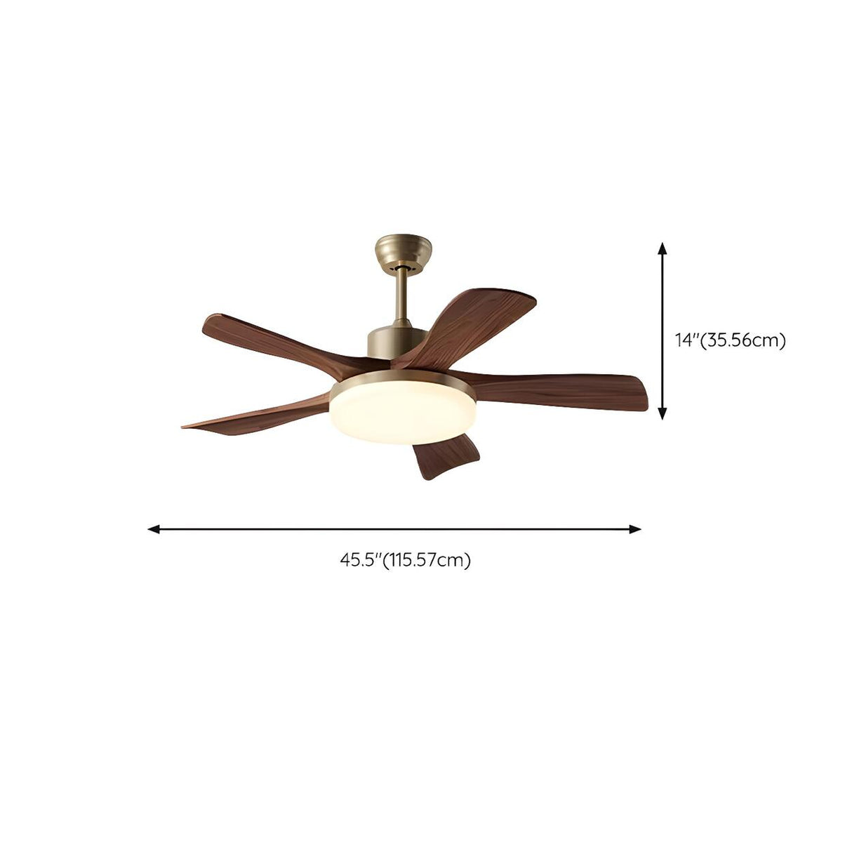 Modern Simple Industrial Ceiling Fan with LED Light Image - 17