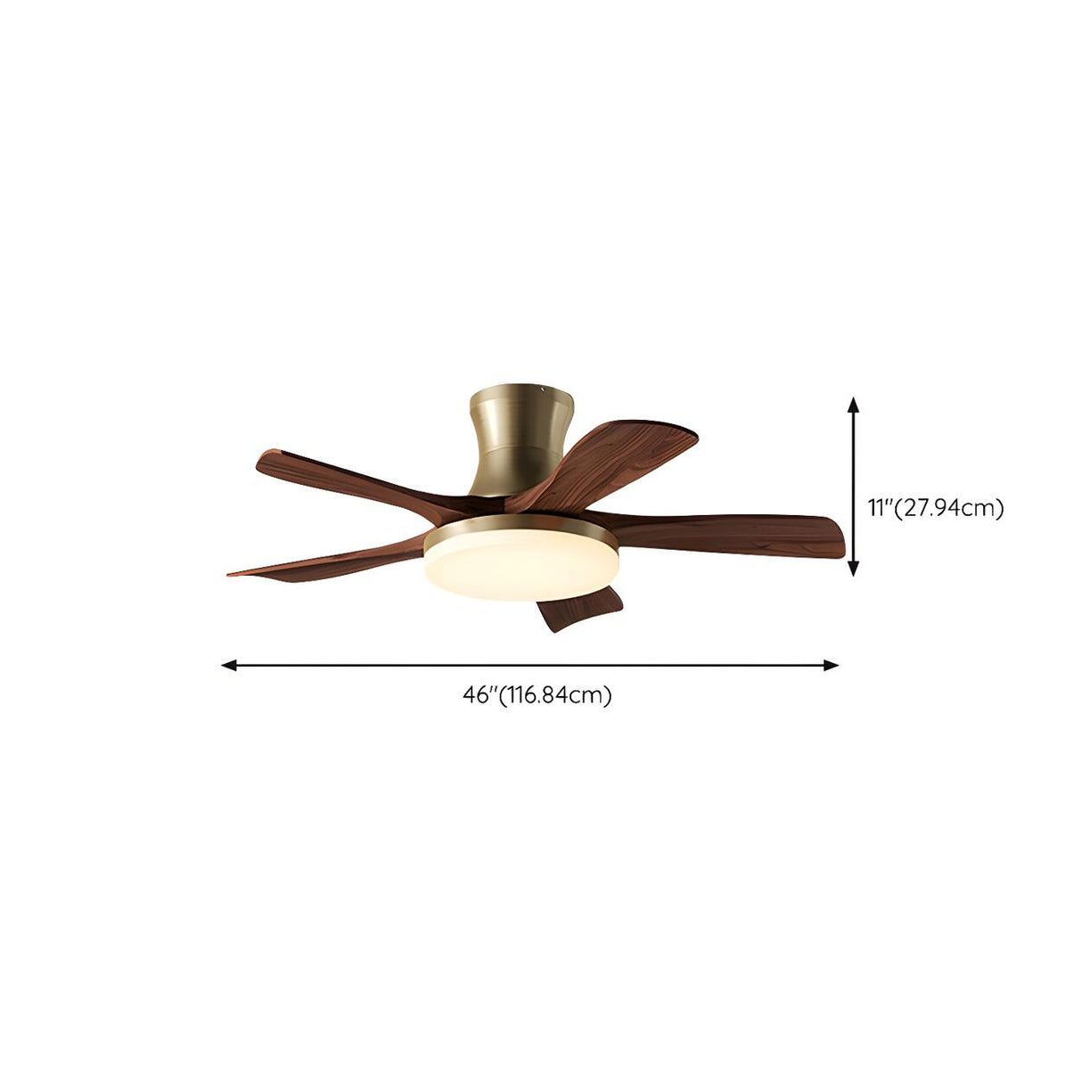 Modern Simple Industrial Ceiling Fan with LED Light Image - 18