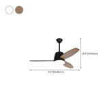 Modern Simple Living Room 3 Blade Ceiling Fan Light #size