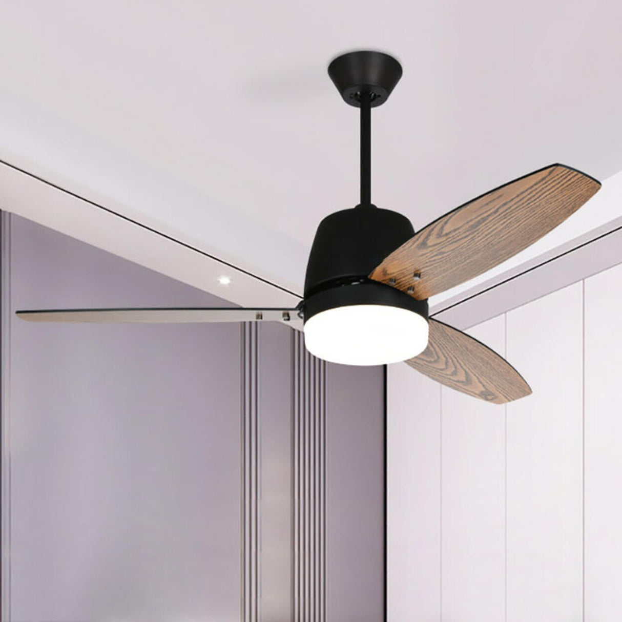 Modern Simple Living Room 3 Blade Ceiling Fan Light Image - 4